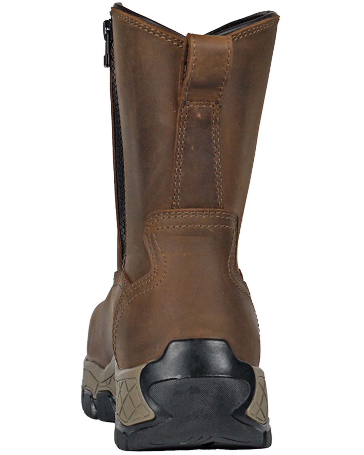 Image #5 - Hoss Men's 8" Waterproof Side-Zip Work Boots - Composite Toe, Brown, hi-res