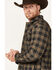 Image #2 - Cody James Men's Prescott Plaid Print Puffer Jacket, Black, hi-res