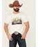 Image #1 - Dale Brisby Men's Rodeo Graphic  Off-White Short Sleeve T-Shirt , Cream, hi-res