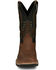 Image #4 - Justin Men's Stampede Bolt Soft Pull On Western Work Boots - Square Toe, Pecan, hi-res