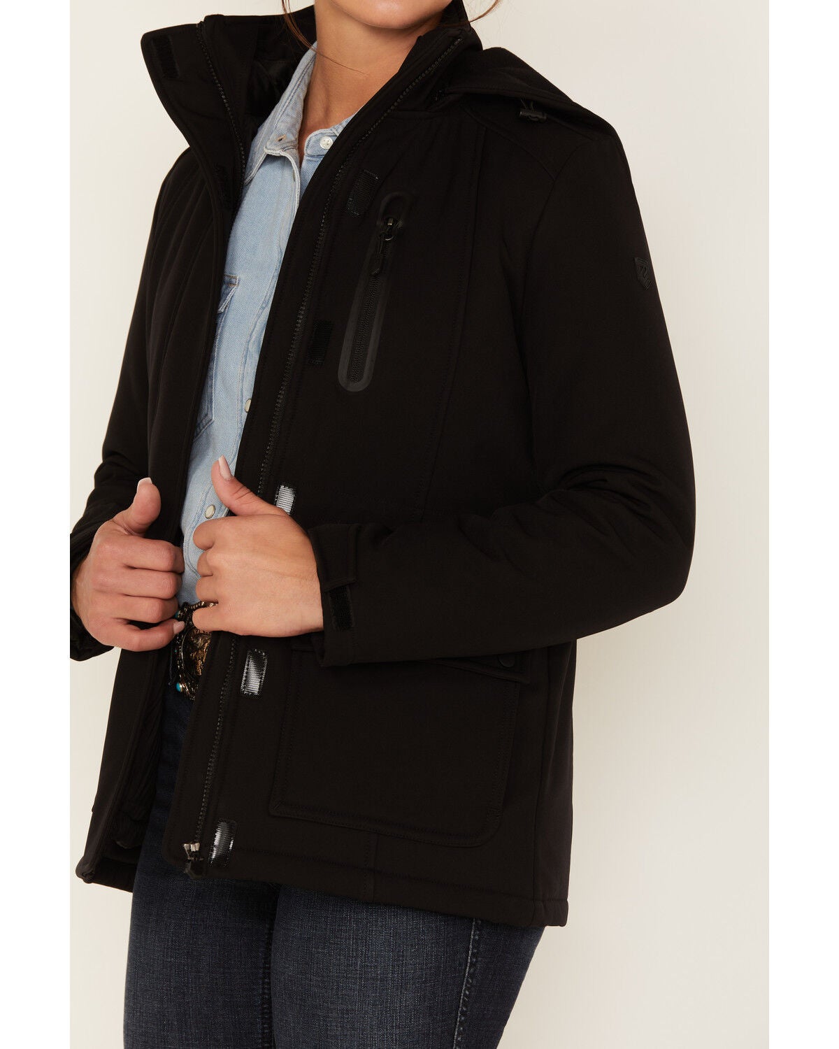 Image #3 - RANK 45&reg; Women's 3-in-1 Softshell Coat, Black, hi-res
