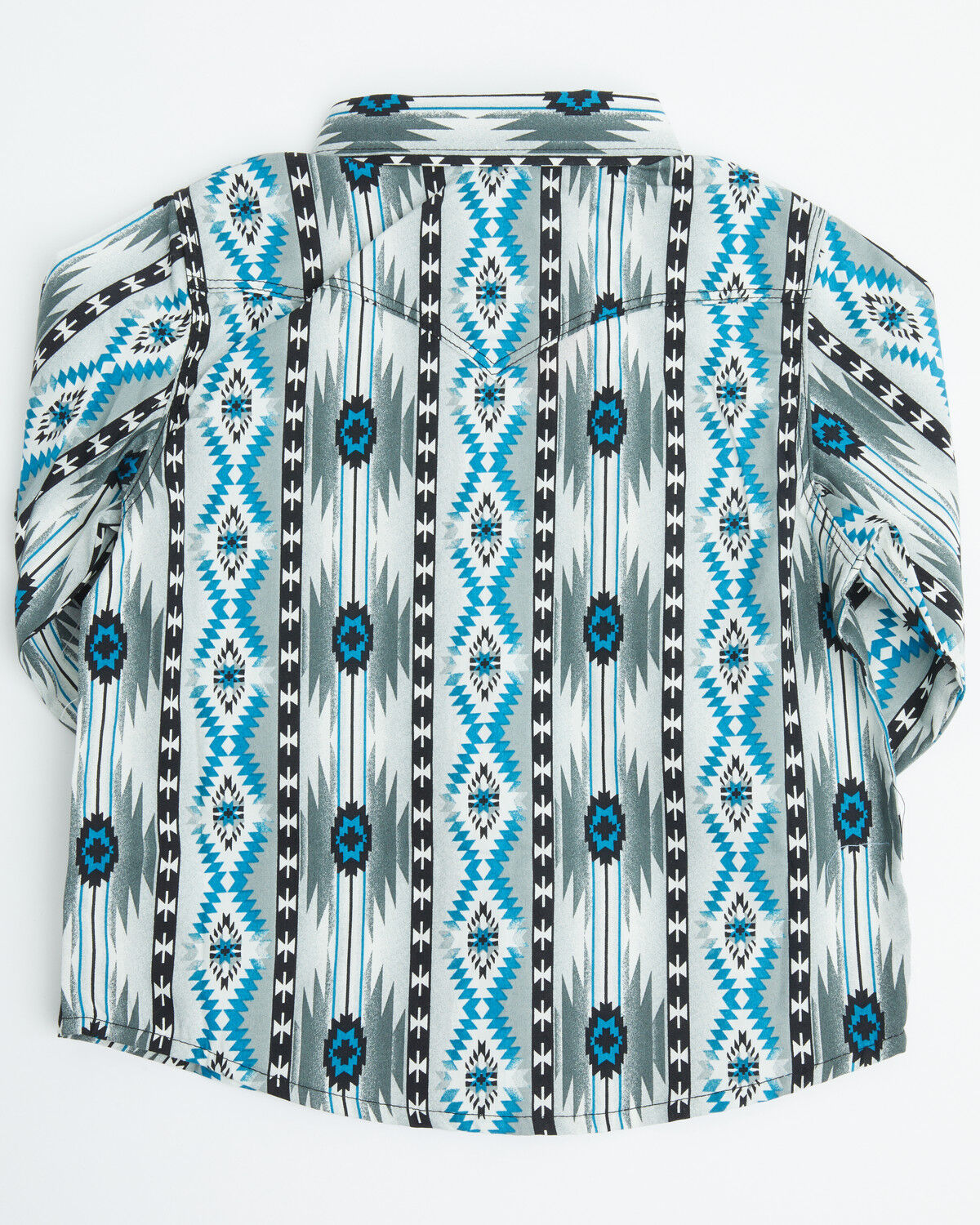 Image #3 - Wrangler Toddler Boys' Southwestern Print Long Sleeve Snap Western Shirt, Grey, hi-res