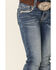 Shyanne Girls' Medium Wash Embroidered Scoop Pocket Bootcut Jeans , Blue, hi-res
