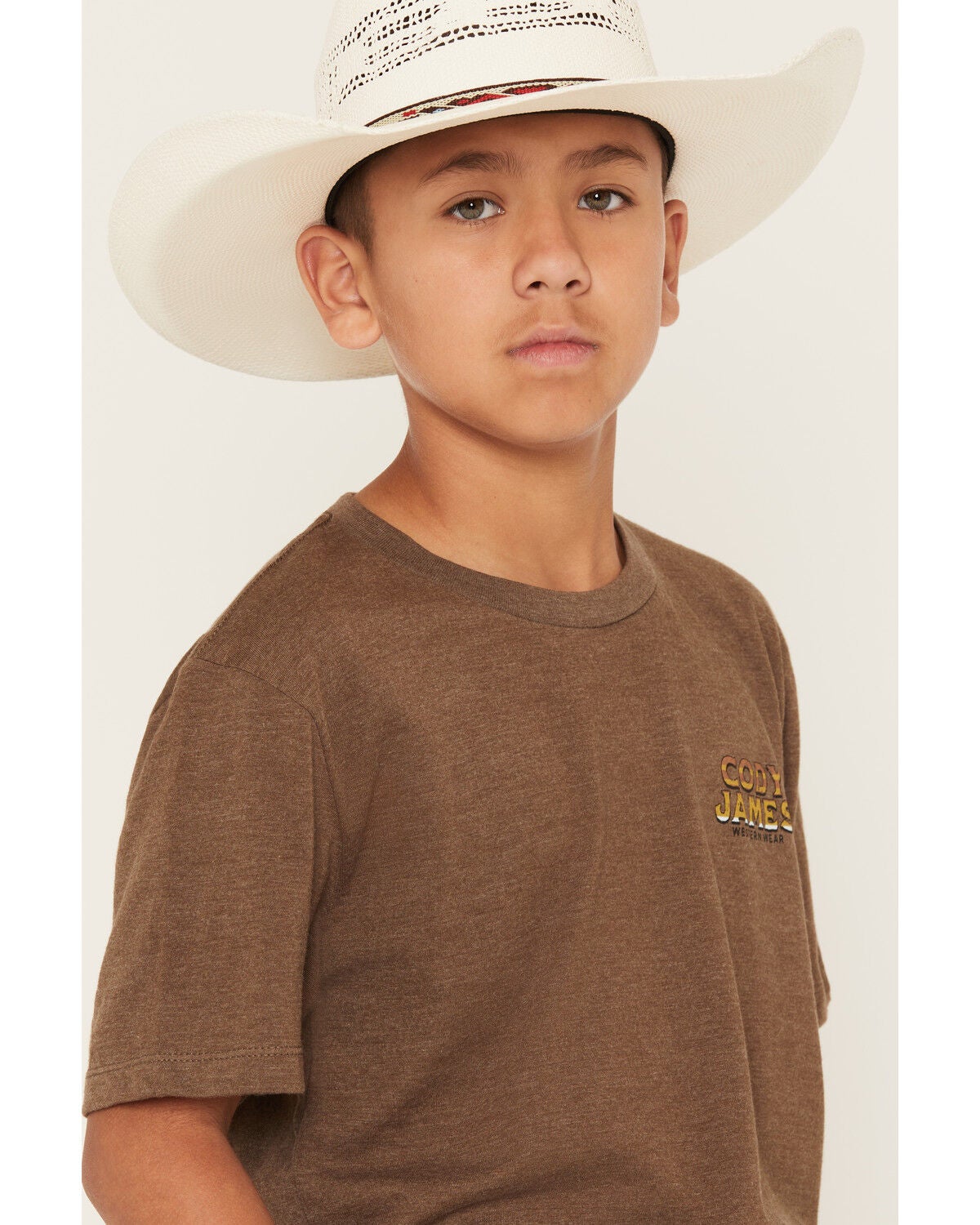 Image #2 - Cody James Boys' Frontier Bison Short Sleeve Graphic T-Shirt, Brown, hi-res