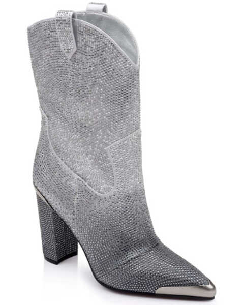 Image #1 - DanielXDiamond Women's Johnny Guitar Western Boots - Pointed Toe, Grey, hi-res