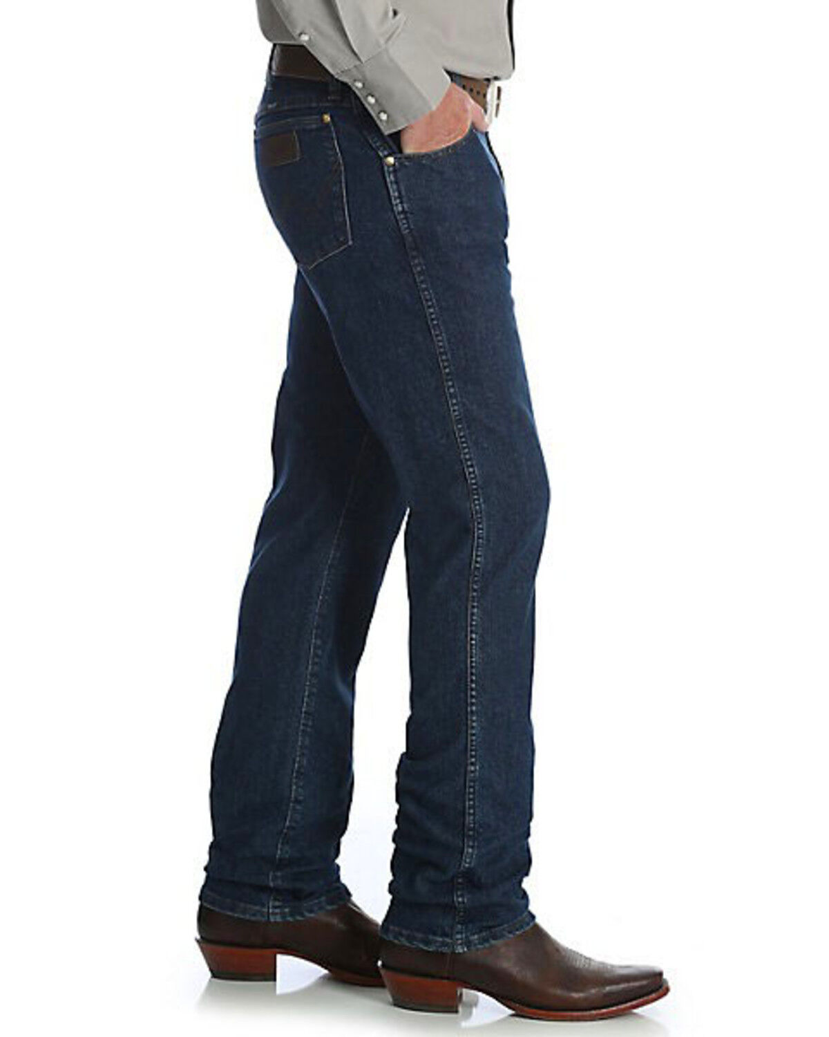 Image #3 - Wrangler Men's Midnight Rinse Premium Performance Cowboy Cut Jeans - Big & Tall, Indigo, hi-res