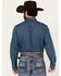 Image #4 - Wrangler Men's Dark Wash Denim Long Sleeve Snap Western Shirt, Dark Wash, hi-res