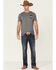 Howitzer Men's Heather Charcoal Freedom Union Graphic Short Sleeve T-Shirt , Charcoal, hi-res