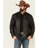 Image #1 - Cripple Creek Men's Antique Black Lamb Nappa Leather Jacket , Black, hi-res