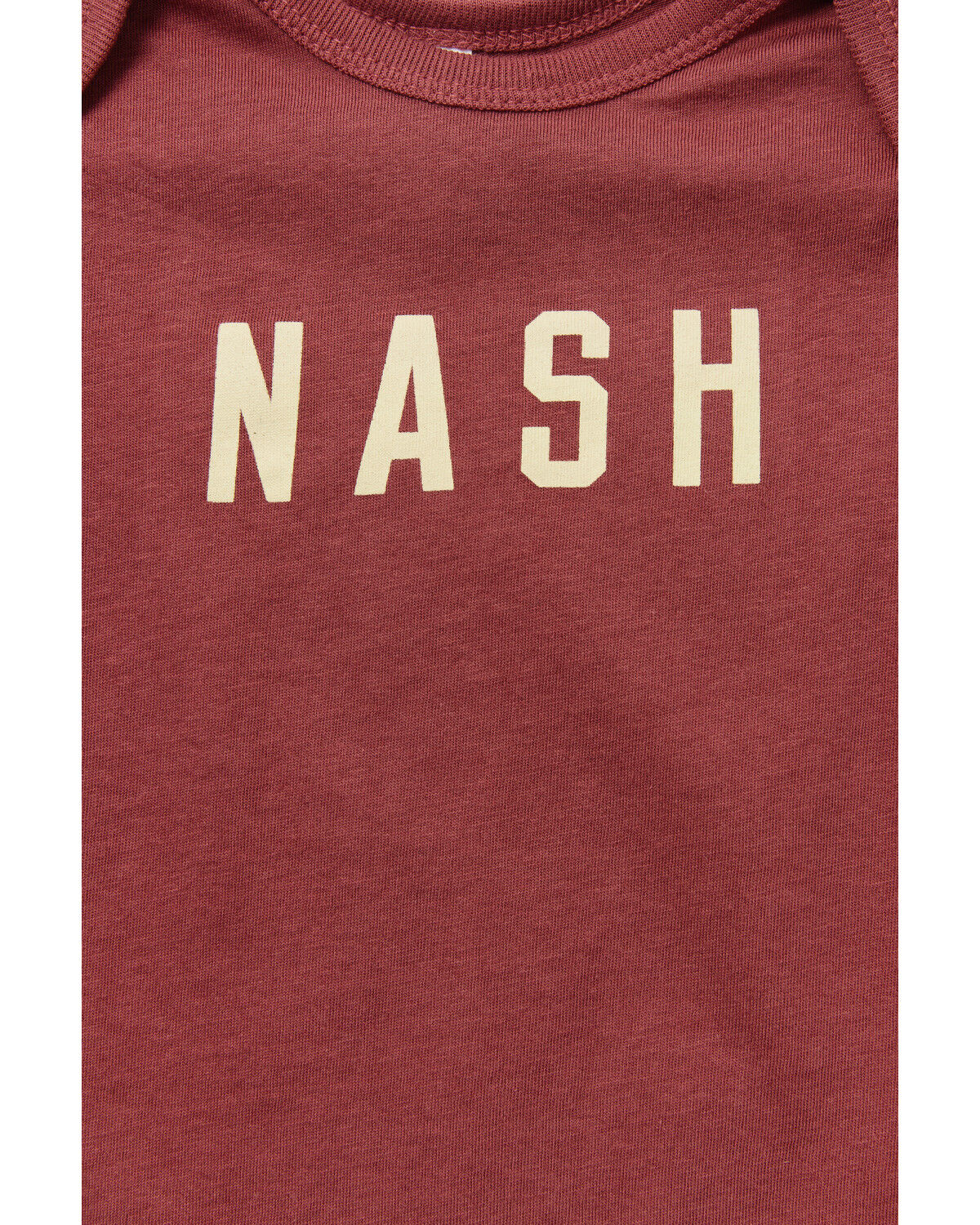 Image #2 - The NASH Collection Infant Boys' NASH Short Sleeve Onesie, Red, hi-res
