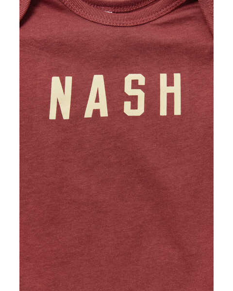 Image #2 - The NASH Collection Infant Boys' NASH Short Sleeve Onesie , Red, hi-res