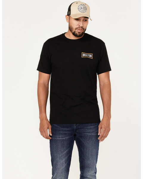 Image #1 - Brixton Men's Truss Logo Graphic T-Shirt, Black, hi-res