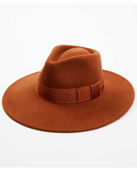 Image #1 - Brixton Women's Joanna Felt Western Fashion Hat, Caramel, hi-res