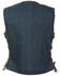 Image #2 - Milwaukee Leather Women's 6 Pocket Side Lace Denim Vest - 5X, Blue, hi-res
