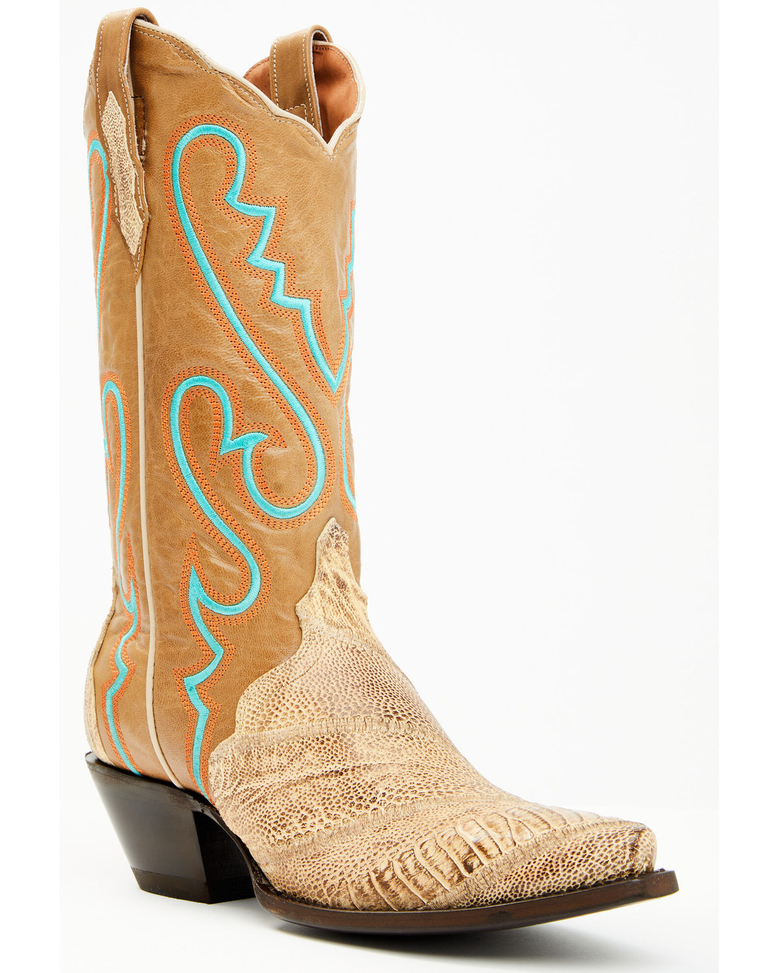 Dan Post Women s Exotic Ostrich Leg Western Boots Snip Toe Sheplers