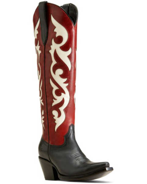 Image #1 - Ariat Women's Elvira Tall Western Boots - Snip Toe , Black, hi-res