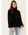 Image #1 - Very J Women's Sherpa Lined Corduroy Zip-Front Jacket, Black, hi-res