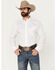 Image #1 - Ariat Men's Wrinkle Free Ogden Geo Print Long Sleeve Button-Down Western Shirt, White, hi-res