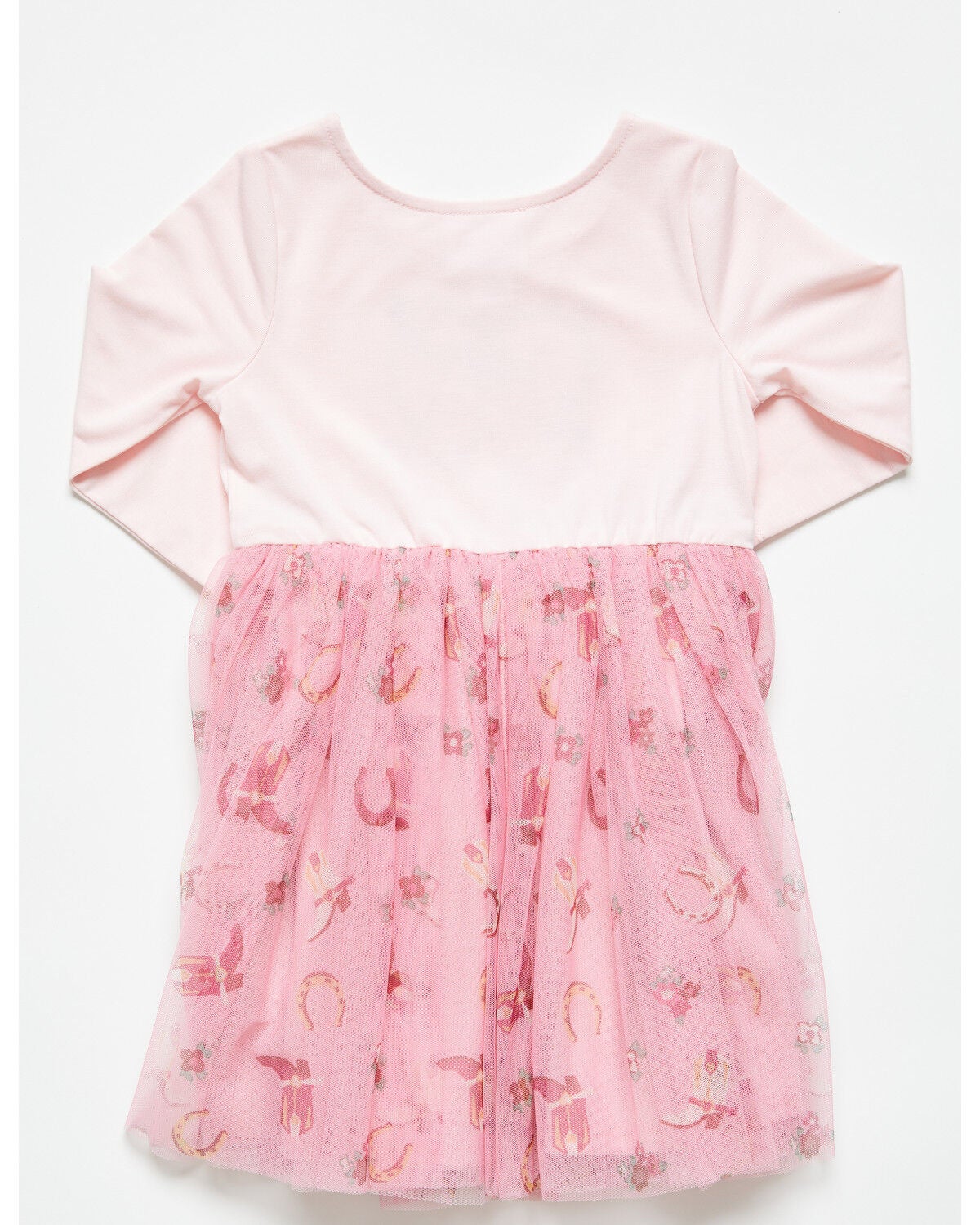 Image #3 - Sugar California Toddler Girls' Cowboy Boot Long Sleeve Tutu Dress, Pink, hi-res