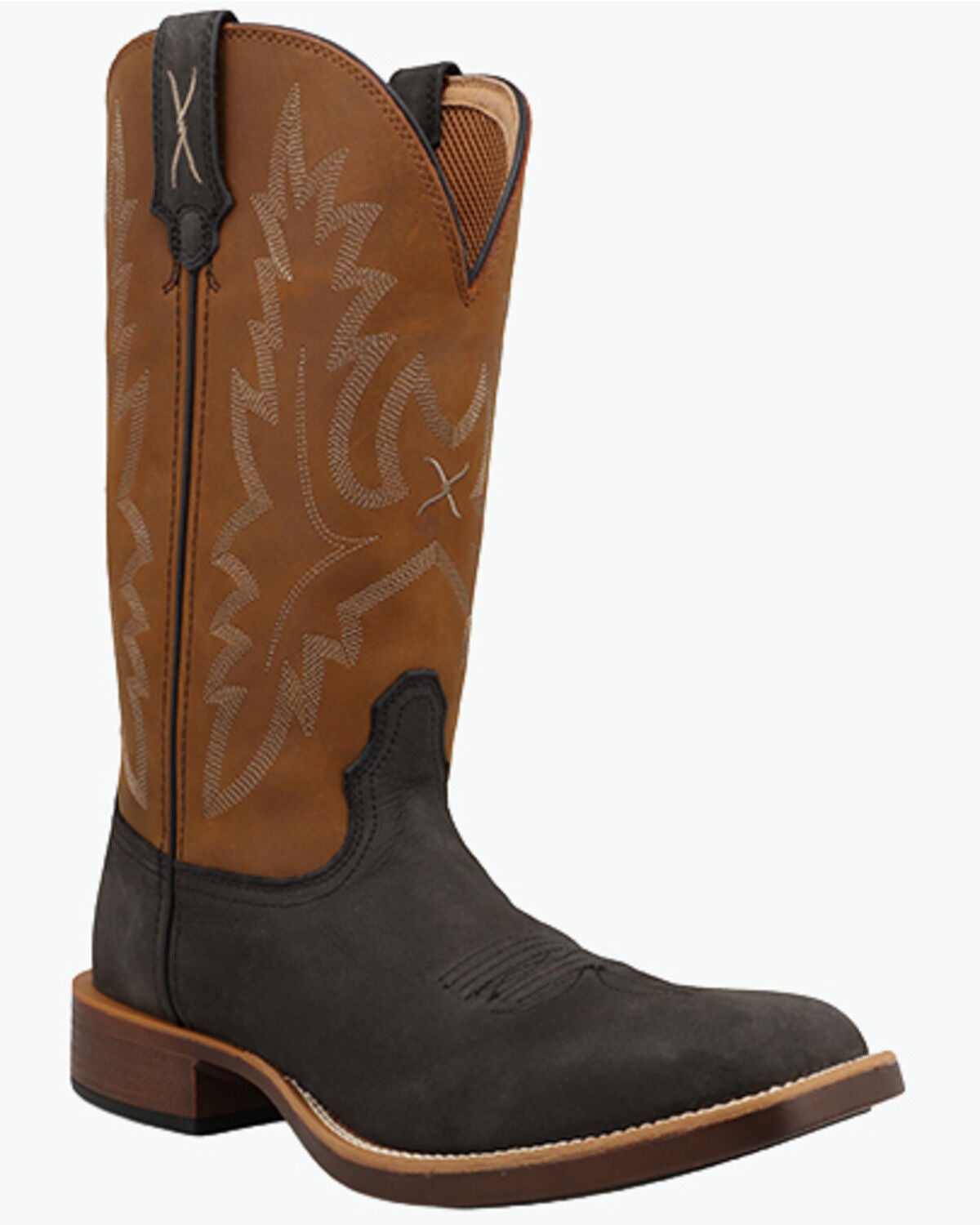 Image #1 - Twisted X Men's Top Hand Tall Western Boots - Broad Square Toe, Pecan, hi-res