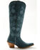 Image #2 - Shyanne Women's Flora Suede Tall Western Boots - Snip Toe, Blue, hi-res