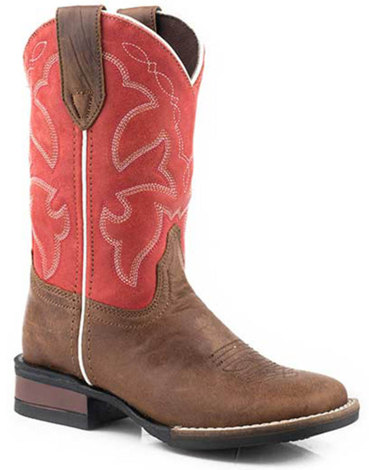 Image #1 - Roper Little Boys' Monterey Western Boots - Broad Square Toe, Tan, hi-res