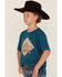 Image #2 - Cody James Boy's Working Ranch Short Sleeve Graphic T-Shirt , Blue, hi-res