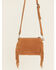 Image #3 - Shyanne Women's Sierra Suede Crossbody Bag, Brown, hi-res