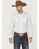 Image #1 - Gibson Men's Fine Vine Stripe Long Sleeve Snap Western Shirt, Cream, hi-res