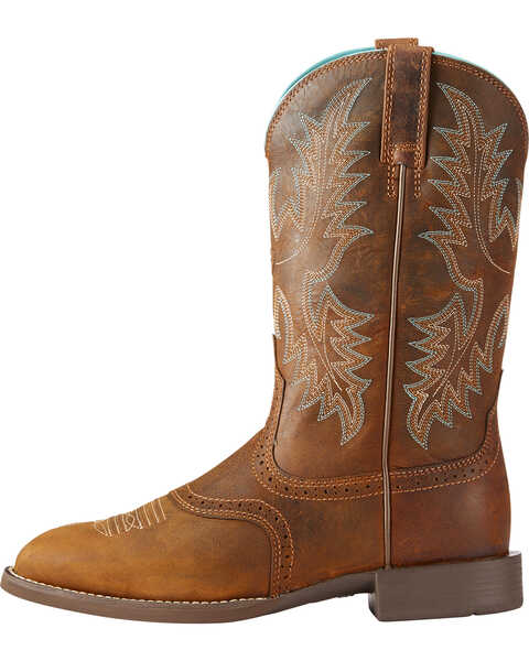 Image #2 - Ariat Women's Heritage Stockman Sassy Performance Boots - Round Toe, Brown, hi-res