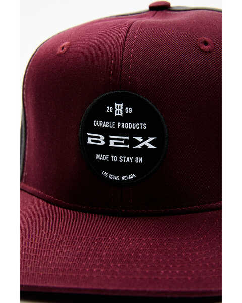 Image #2 - Bex Men's Colair Round Patch Ball Cap, Burgundy, hi-res