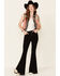 Double D Ranch Women's Song Of The West Suede Vest , Peach, hi-res