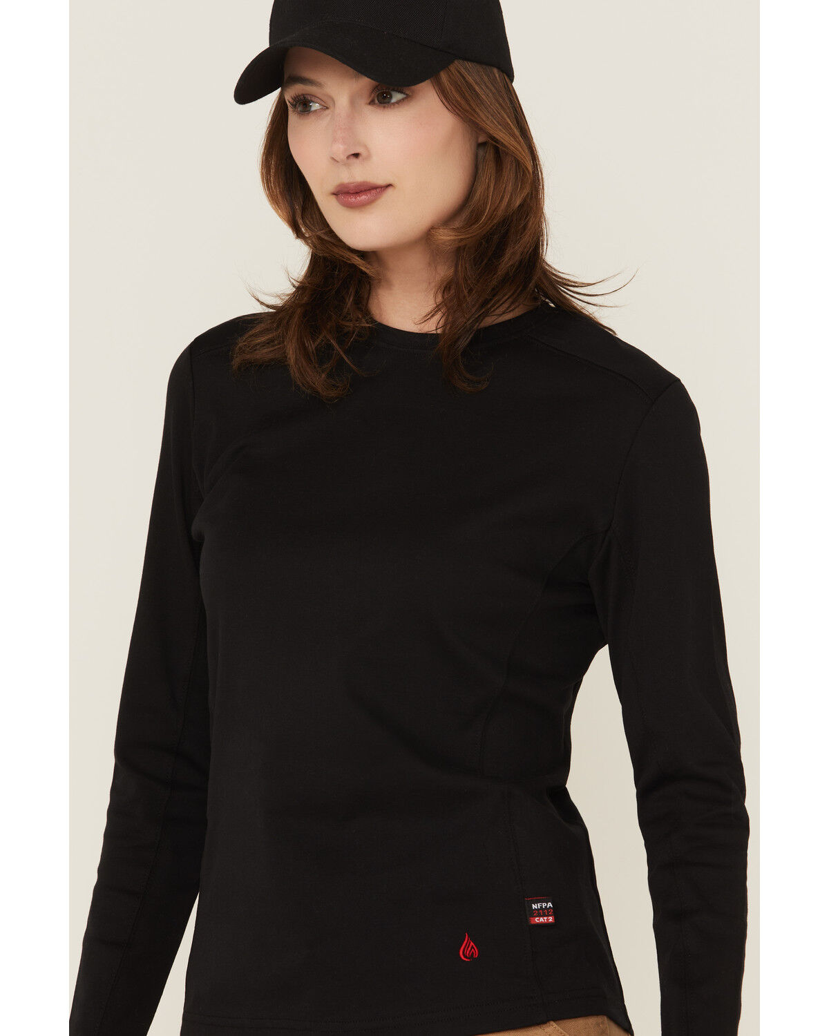Image #2 - Forge Workwear Women's FR Long Sleeve Work Shirt, Black, hi-res