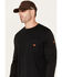 Image #2 - CAT Men's FR Long Sleeve Pocket Work T-Shirt, Black, hi-res