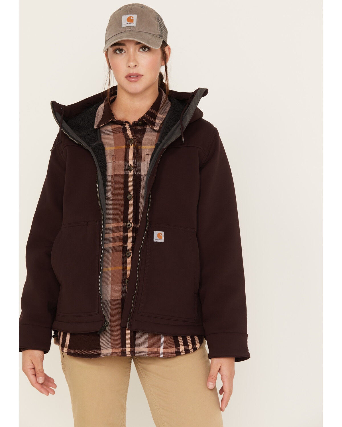 Carhartt Women's Super Dux&trade; Relaxed Fit Sherpa-Lined Active Jacket, Purple, hi-res