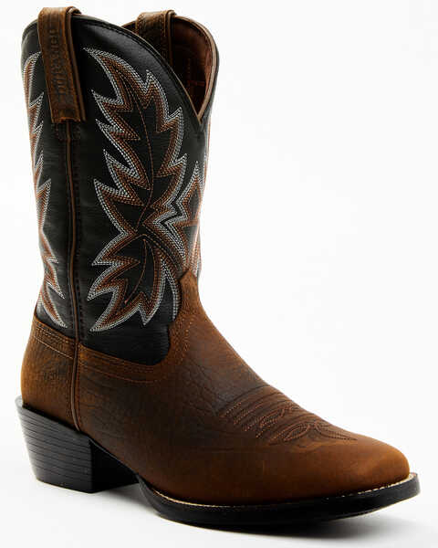 Image #1 - Durango Men's Westward Roughstock Western Performance Boots - Broad Square Toe, Dark Brown, hi-res