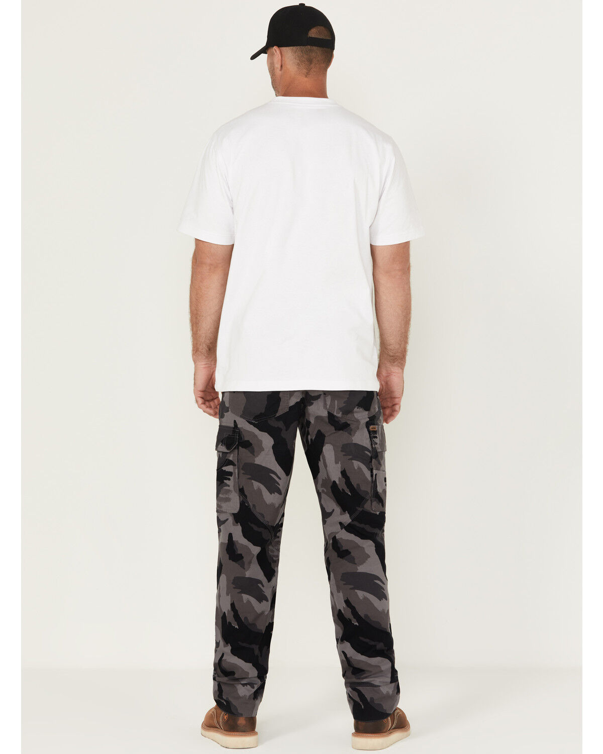 Image #3 - Lucky Brand Workwear Men's Camo Print Broken Canvas Cargo Work Pants, Black, hi-res