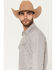 Image #2 - RANK 45® Men's Geometric Fuji Print Long Sleeve Snap Performance Shirt, Sand, hi-res