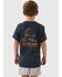 Image #1 - Burlebo Boys' Duck Logo Short Sleeve Graphic T-Shirt, Black, hi-res