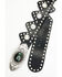 Image #2 - Tasha Polizzi Women's Legend Studded Concho Buckle Belt, Black, hi-res