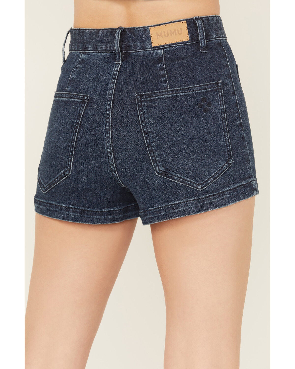 Image #4 - Show Me Your Mumu Women's Palm Springs Hot Shorts, Dark Wash, hi-res