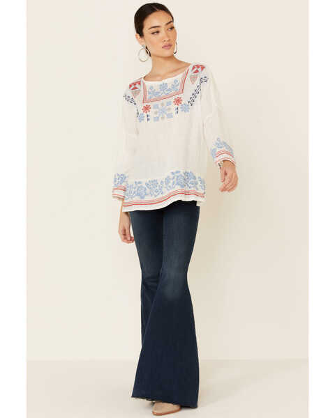 Image #2 - Johnny Was Women's Mateo Embroidered Gauze Long Sleeve Top, , hi-res