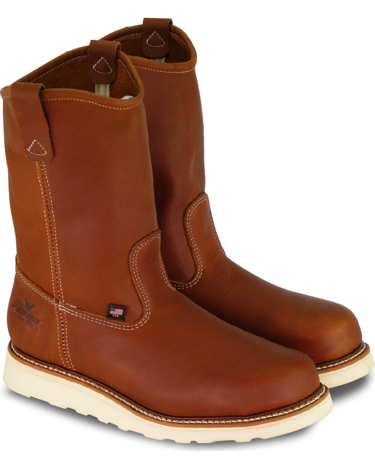 Thorogood Men's American Heritage MAXWear Wedge&trade; Wellington Work Boots - Soft Toe, Brown, hi-res