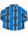 Image #2 - Wrangler Infant Boys' Serape Striped Southwestern Print Long Sleeve Snap Western Shirt, Blue, hi-res