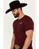 Pendleton Men's River Logo Short Sleeve Graphic T-Shirt, Maroon, hi-res