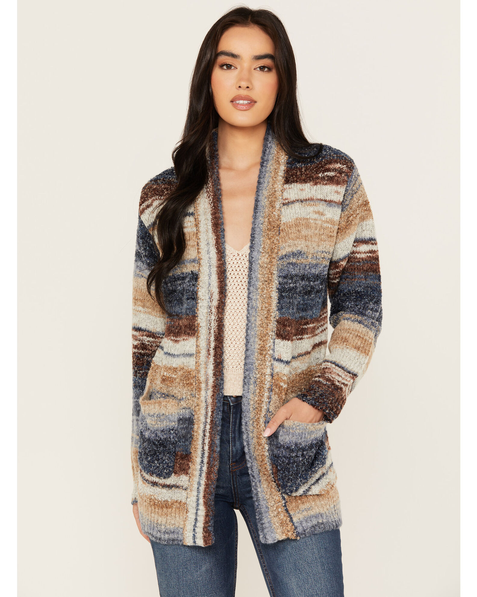 Product Name: Cleo + Wolf Women's Long Striped Cardigan Sweater