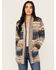 Cleo + Wolf Women's Long Striped Cardigan Sweater , Blue, hi-res