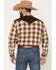 Image #4 - Cody James Men's Mad Plaid Print Corduroy Long Sleeve Snap Western Shirt - Big, Tan, hi-res