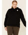 Image #3 - Carhartt Women's Black Clarksburg Sleeve Logo Hooded Sweatshirt - Plus, Black, hi-res