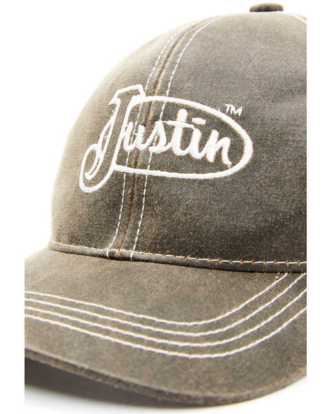 Image #2 - Justin Men's Logo Patch Mesh-Back Ball Cap , Brown, hi-res
